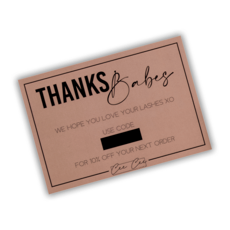 Printed thank you cards